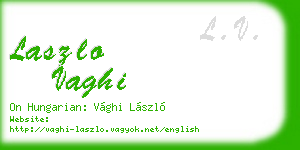 laszlo vaghi business card
